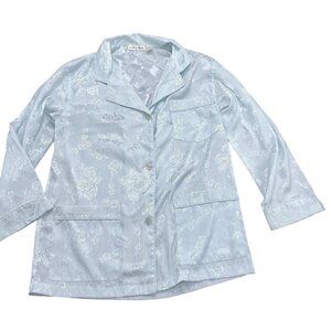 Victoria's Secret Light Blue Floral Pajama Top